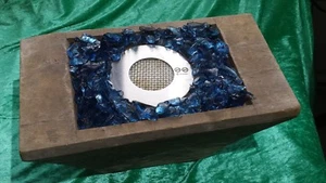 5.) Bioethanol Teakholz Feuerstelle aus Java/Bali, Unikat, komplett, NEU - Bild 1 von 6