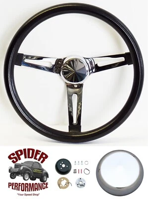 1974-1993 Volkswagen steering wheel 13 1/2" MUSCLE CAR CHROME - Image 1 of 4
