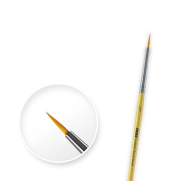 AMMO BY MIG JIMENEZ AMMO by MIG Brushes - #5/0 SYNTETIC ROUND BRUSH