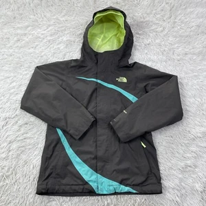 The North Face Jacket Girls Medium 10/12 Gray Hyvent Shell Full Zip Hooded - Picture 1 of 15