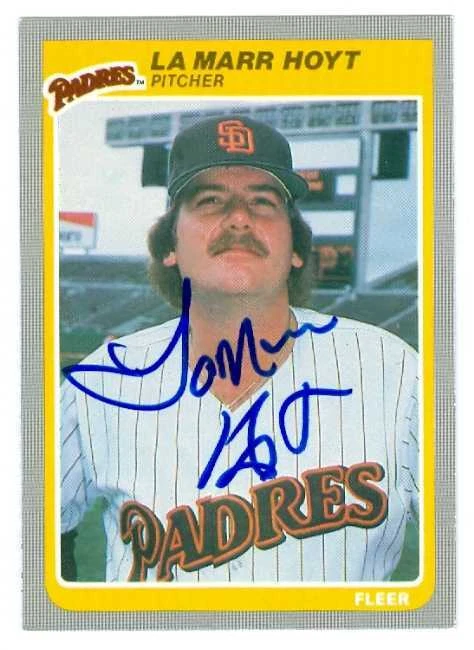 Lamarr Hoyt autographed Baseball Card (San Diego Padres) 1985 Fleer #U-58 Update - Image 1 of 1
