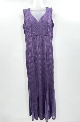 Vestido Enfocus Studio Falda Acampanada Jersey Elástico Talla 4 Púrpura Brillante Hada Foto 1 de 4