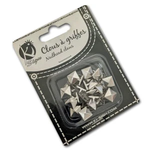 KI-SIGN® NAILHEAD KRALLEN METALL MODE/STOFF NIETEN (NIETEN) - SILBER QUADRAT NIETEN - Bild 1 von 1
