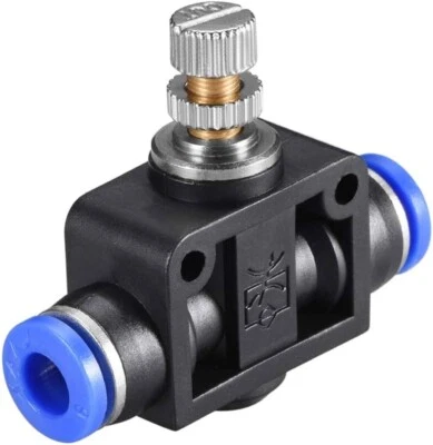 CELTD Gerades 4mm Durchflussregelventil Pneumatik Regler Drossel Steckluft