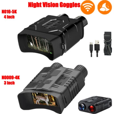 10X Digital Zoom IR Night Vision Binocular Goggles 4K/5K infrared Hunting Camera - Image 1 of 4