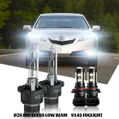 Fit Acura TL 2004-2006 Faros HID altos y bajos+luces antiniebla LED 4X Bombillas - Imagem 1 de 4