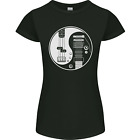 Guitar Ying Yang Guitarist Electric Bass Womens Petite Cut T-Shirt