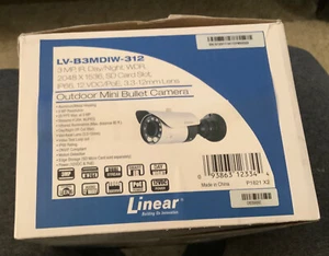 Linear LV-B3MDI-312 3MP IR WDR Outdoor Mini-Bullet Camera IP66 Day/Night, Motion - Picture 1 of 12