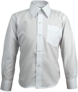 Authentic Galaxy School Uniform Long Sleeve White Polo Shirt Kids Size 14