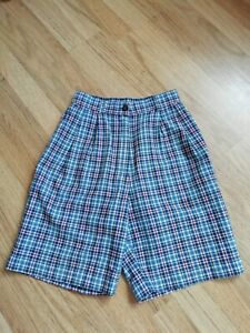 Vintage St Michael checked cotton shorts size S