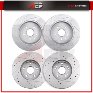 Front Rear Brake Rotors Discs Drill + Slot For Lexus GS300 GS430 IS300 1998-2000 - Picture 1 of 8