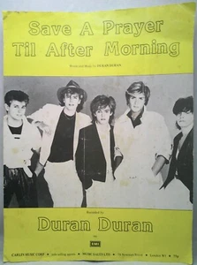 Duran Duran Save a Prayer Sheet Music 1982 EMI CA23338 Carlin West Central - Picture 1 of 3