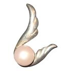 Vintage Small Sterling Silver Light Pink Pearl Pendant Charm