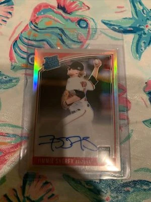 2018 Donruss Optic Rated Rookie Jimmie Sherfy Auto #RRS-JS Silver Prizm - Image 1 of 3