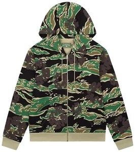 Denim Tears Green Tiger Camo Cotton Wreath Zip Hoodie - Picture 1 of 7