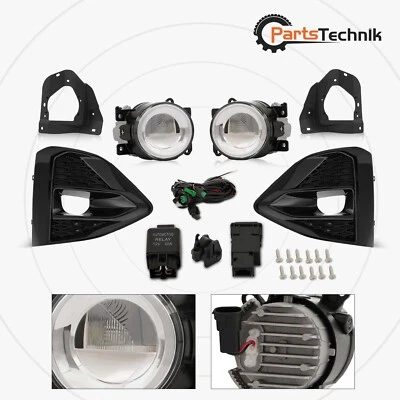 Fit Nissan Maxima 2019-2022 LED Fog Light Cover Kit Clear Lens w/ Bezel Switch - Image 1 of 4