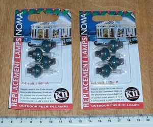 Noma K11 2.4Volt 140mA Christmas Lights Push-in OUTDOOR Replacement Bulbs X2 Pk - Picture 1 of 4