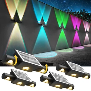  3 LED Solar Fence Light Deck Path Garden Patio Pathway Stairs Step Lamp Outdoor - Picture 1 of 28