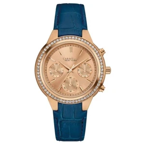 Caravelle New York Women's 44L183 Analog Display Quartz Blue Watch - Picture 1 of 3