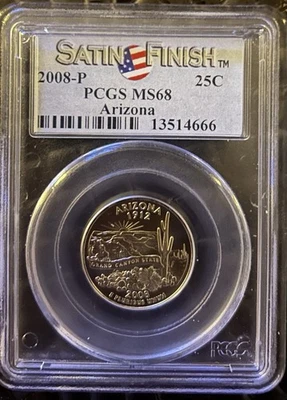 2008 P Arizona State Quarter PCGS MS68 Certified - Image 1 of 4