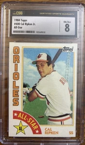1984 Topps #400 Cal Ripken Jr. CSG 8 All-Star Baltimore Orioles Salón de la fama - Imagen 1 de 2