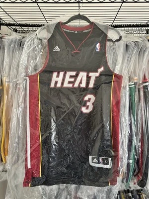 Dwyane Wade Miami Heat Black Road Adidas Jersey Sz S  - Image 1 of 2
