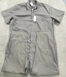 Dickies Short Sleeve Coveralls Mens 4XL Tall Gray W516B5C Workwear Uniform - Picture 1 of 18