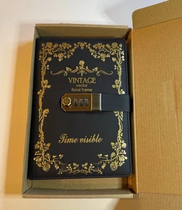 Lock Journal Tagebuch Digital Passwort Notizbuch Leder Mappe Tagebuch schneller Versand - Bild 1 von 5