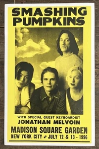 SMASHING PUMPKINS, Madison Square Garden, NYC, July 1996 22"×14" Concert Poster - Picture 1 of 1
