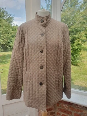 Chaqueta Orvis lino mandarina talla uk12 beige acolchada cuello alto manga larga Foto 1 de 4