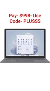 Microsoft Surface Touch Laptop 5 13.5" Platinum i5 12th gen 8GB/256GB- Brand New - Picture 1 of 7