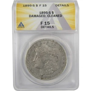 1895 S Morgan Dollar F 15 Details ANACS Silver $1 Coin SKU:I19311 - Picture 1 of 4
