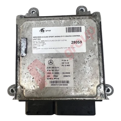 MERCEDES C-CLASS SPORT (W204) 07-11 ENGINE CONTROL UNIT ECU A6519005301 - Image 1 of 4