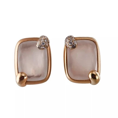 Pendientes de diamantes de cuarzo de oro Pomellato Ritratto Foto 1 de 4