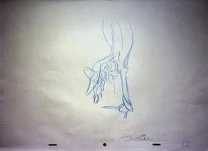 Who Framed Roger Rabbit 1988 Production Signed SMARTASS Hand-Drawn Pencil #WC - Picture 1 of 2