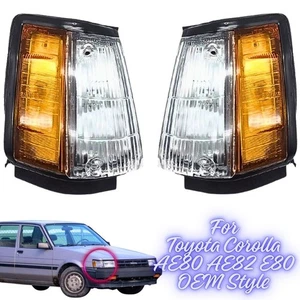 For Toyota Corolla 1983-1987 AE80 AE82 Corner Light Lamp Pair Turn Signal Lamp - Picture 1 of 8