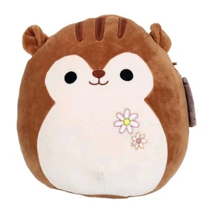 Original Squishmallows Sawyer das braune Eichhörnchen mit Gänseblümchen 12 Zoll weicher Plüsch neu - Bild 1 von 10