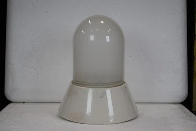 P & S Alabax Porcelain ceiling mount light fixture with frosted globe type-P - Image 1 of 4