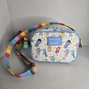 Loungefly Rainbow Brite Friends Crossbody Mini Bag Purse AOP Blue Pre Owned Used - Picture 1 of 7