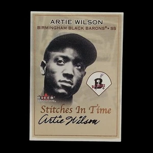 2001 Fleer Tradition Artie Wilson Stitches In Time Auto Autograph - Picture 1 of 2