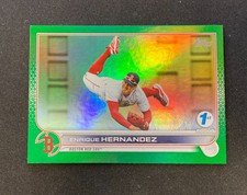 2022 Topps 1st Edition Series One Enrique Hernandez Green Foil /150 #90 Red Sox