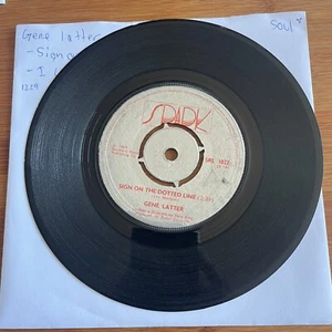 GENE LATTER 7" SIGN ON THE DOTTED LINE / I Love You 45 SPARK Northern Soul a1229 - Picture 1 of 2