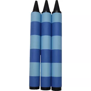3 blau gestreifte schwarze Jumbo Buntstifte - Bild 1 von 1