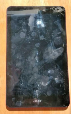 pink acer B1-810 8 1/2" tablet cracked screen still works - Image 1 of 4