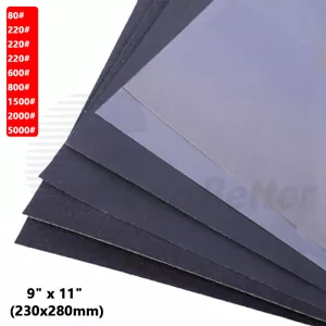 9"x11" Dry Sanding Sheets Sandpaper Abrasives Polishing 80#-5000# Grit Model DIY - Picture 1 of 13