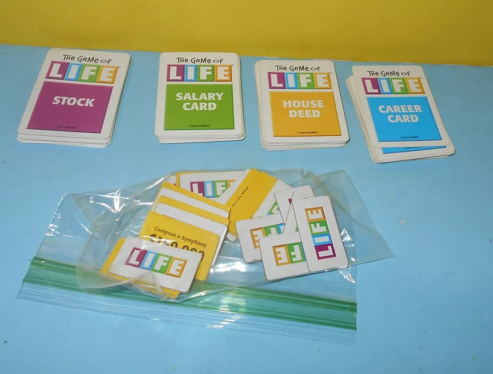 1999 Hasbro The Game of LIFE Game Replacement Parts Pieces 36 CARDS COMPLETE SET - Image 1 of 1