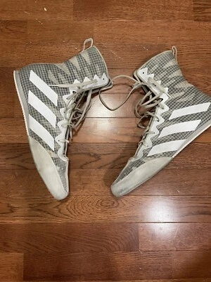 Botas de Boxeo Adidas Box Hog 4 Blancas - Talla 12M Foto 1 de 4