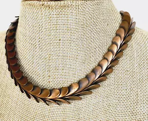 Collana/Girocollo Vintage Rebajes MCM in Rame Articolato, Lunghezza 14-1/4" - Foto 1 di 9