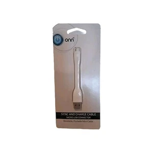 NEW Onn Sync And Charge Cable Micro USB Connector Android Smartphone, Camera - Picture 1 of 4