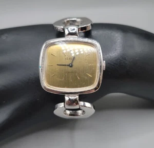 Vintage Geneva Manual Ladies Watch Silver Tone Fashion Bracelet 17 Jewels 6.5" - Picture 1 of 17